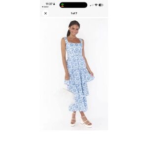 Show Me Your Mumu Ruffle Tiered Floral Maxi Dress 1X NWT Wedding Guest Feminine